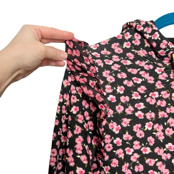 Sandy Liang X Target Pink Ditsy Floral Ruffle Hoodie Pullover - Picture 3 of 13